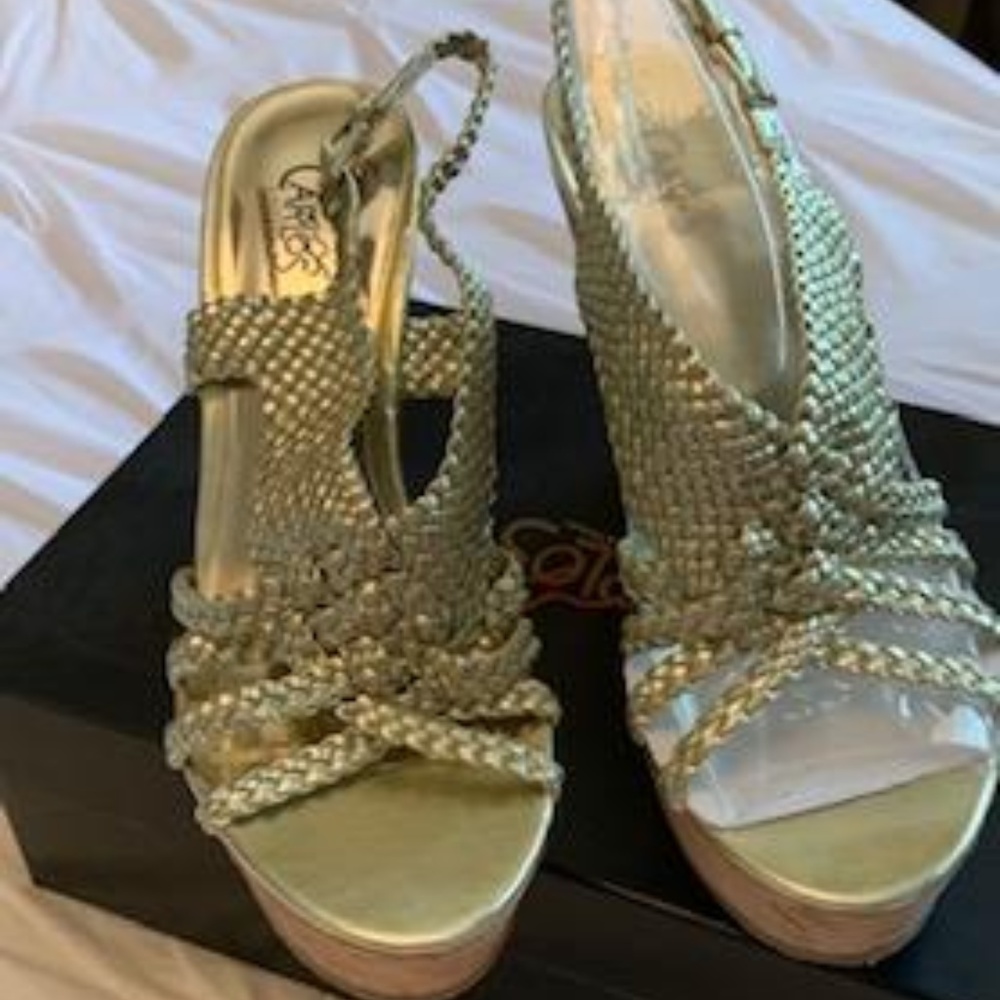 Carlos Santana Horizon Platino Wedge Sandal